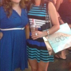 Pretty striped Aqua dress